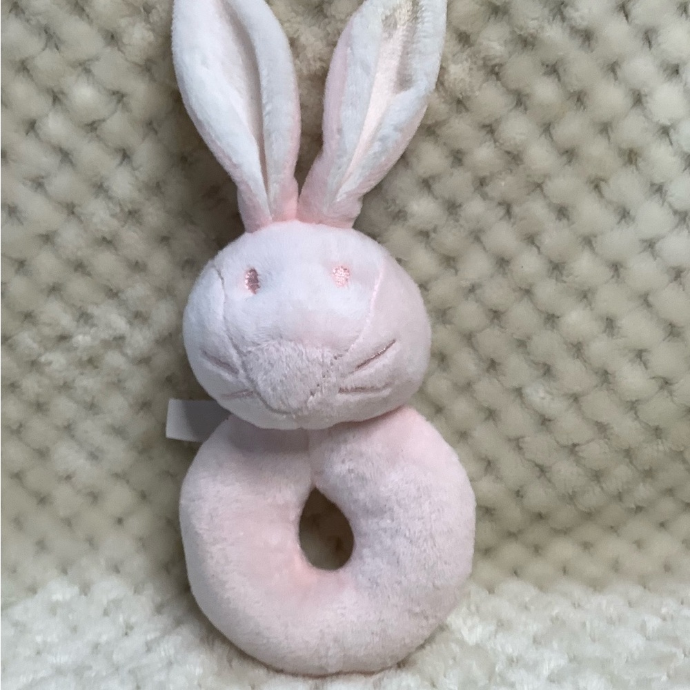 George Pink Bunny Rattle - Picture 2 of 6